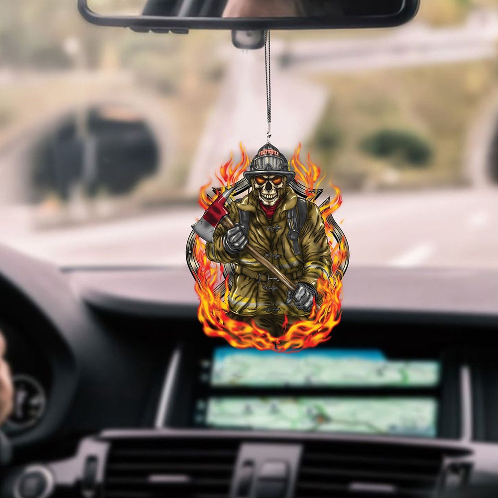 The Flame In Every Journey Firefighter Car Ornament Marking Memorable Moments, Car Ornament Decor