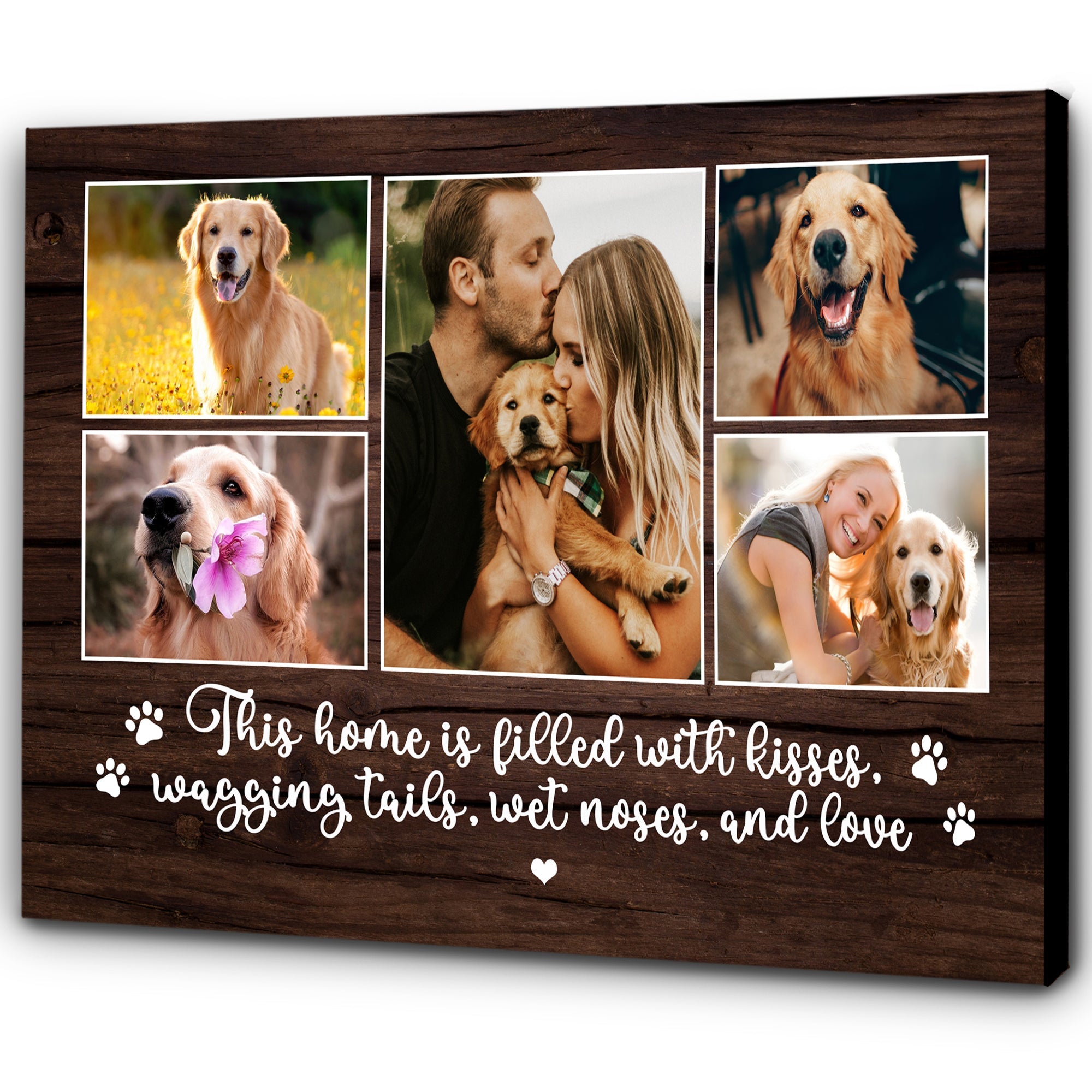 This Home Is Filled With Kisses Wagging Tails Wet Noses And Love Custom Dog Photo Collage Wall Art