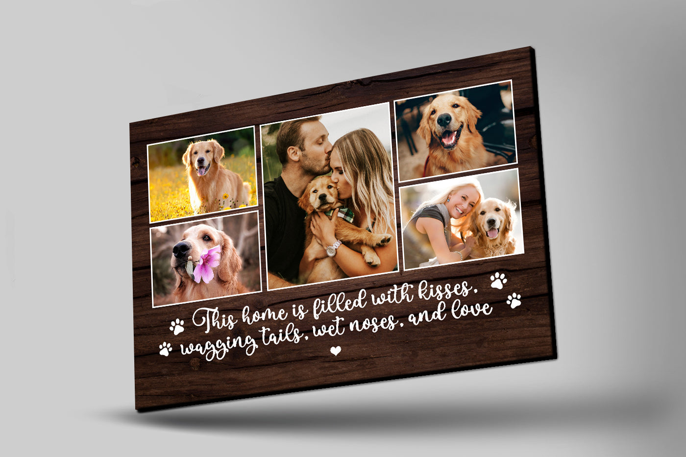 This Home Is Filled With Kisses Wagging Tails Wet Noses And Love Custom Dog Photo Collage Wall Art