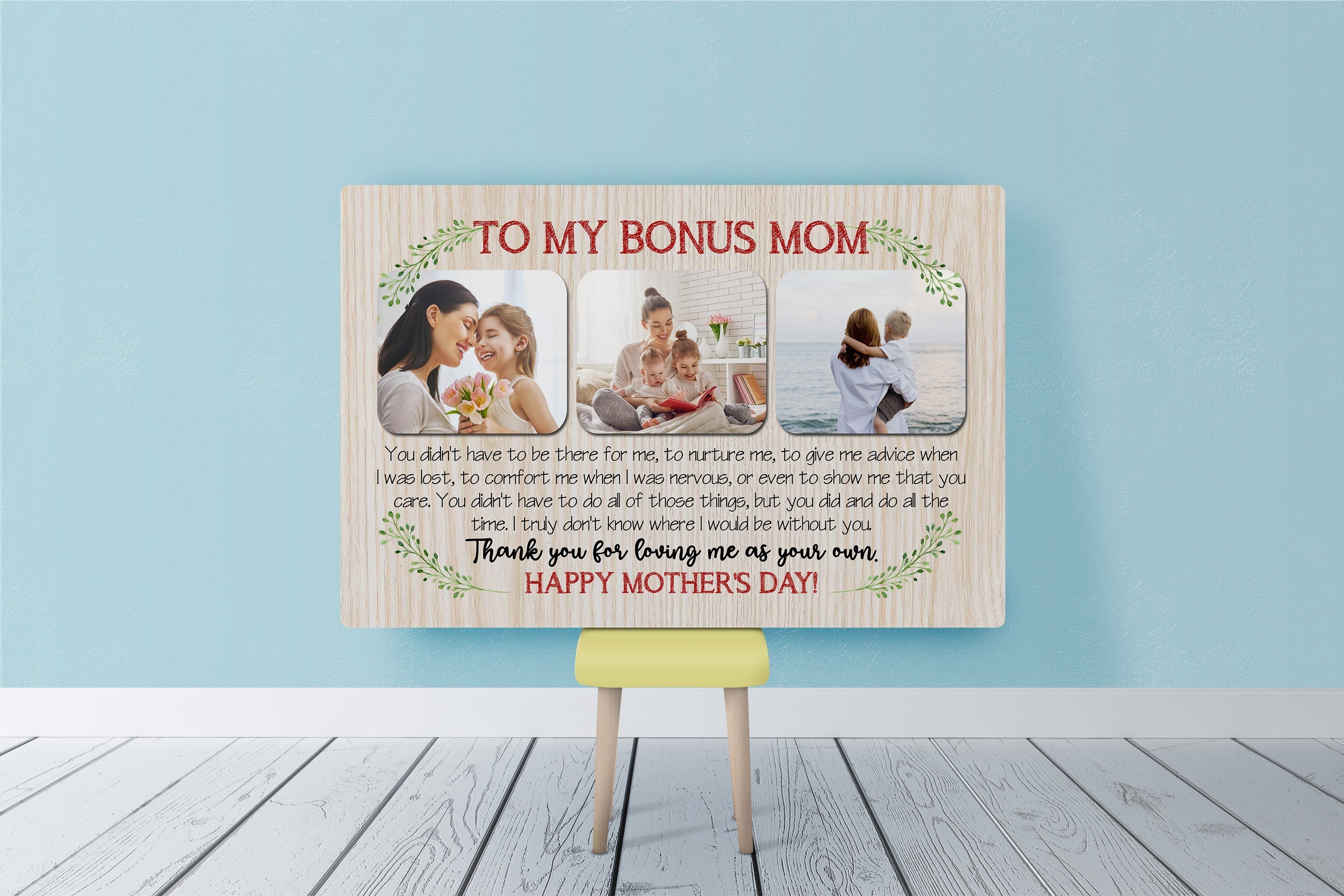 To My Bonus Mom Personalized Canvas Photo Collage Step Mom Mother S Day Gift For Bonus Mother 2 Wpocrj To My Bonus Mom Personalized Canvas Photo Collage, Step Mom Mother'S Day Gift For Bonus Mother