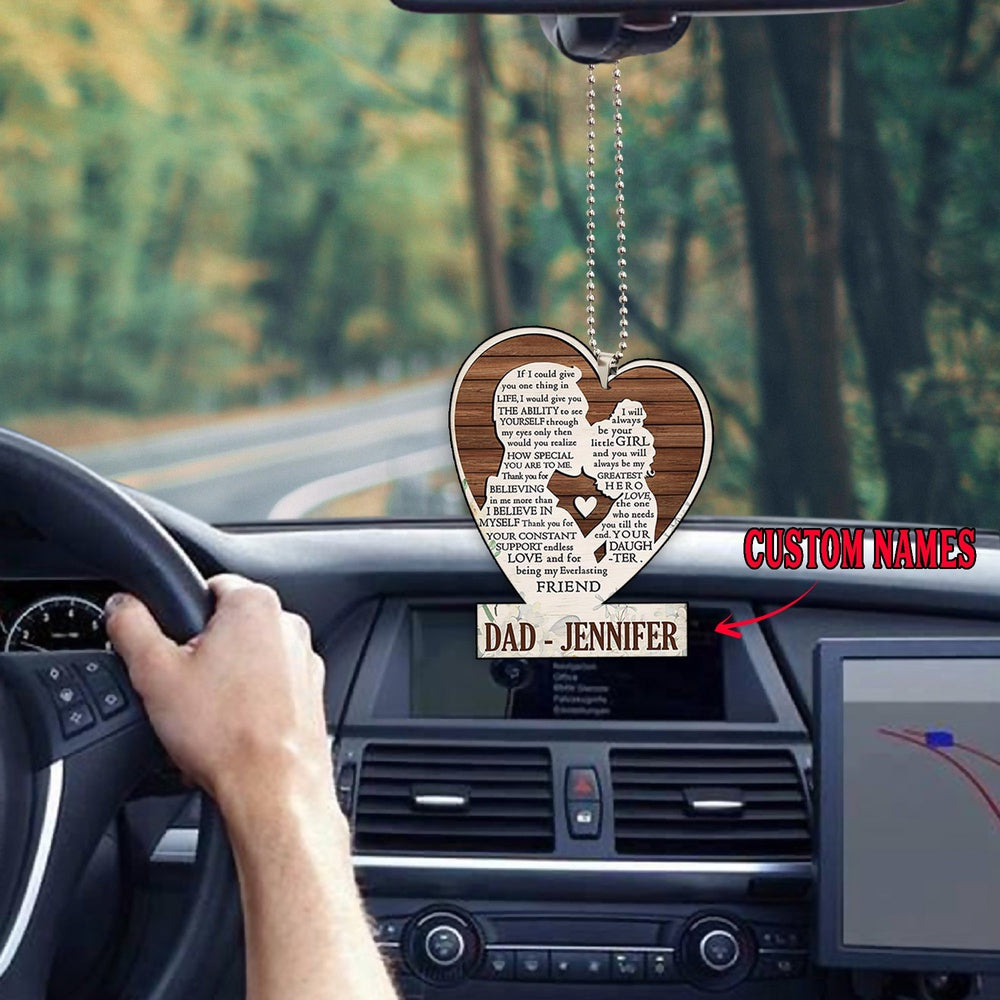 To My Dad Personalized Ornament, Gifts For Dad, Fathers Day Gifts, Car Ornaments Christmas, Car Decorations