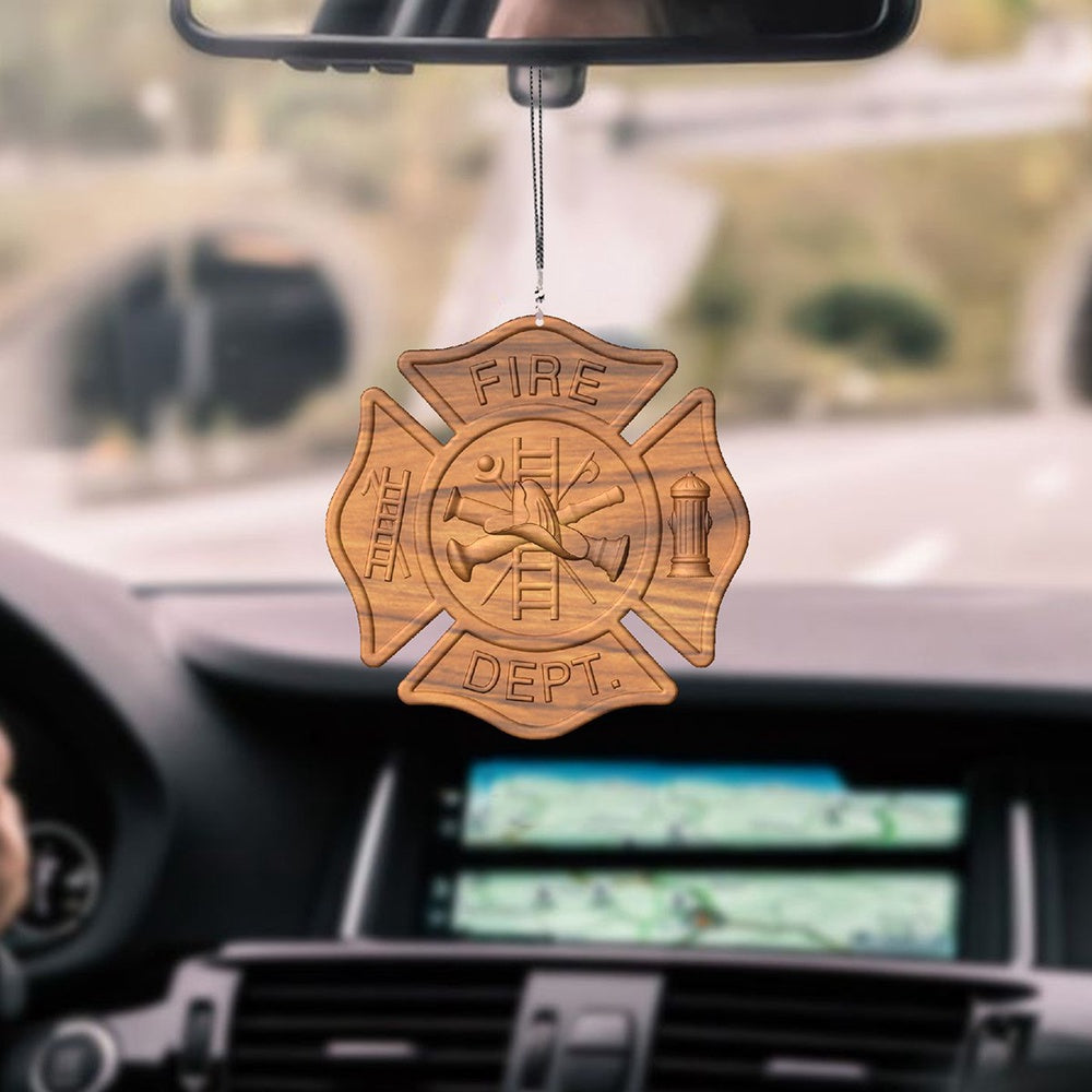 Touching The Heart Emotional Firefighter Car Hanging Ornament To Honor Sacrifice, Car Ornament Decor