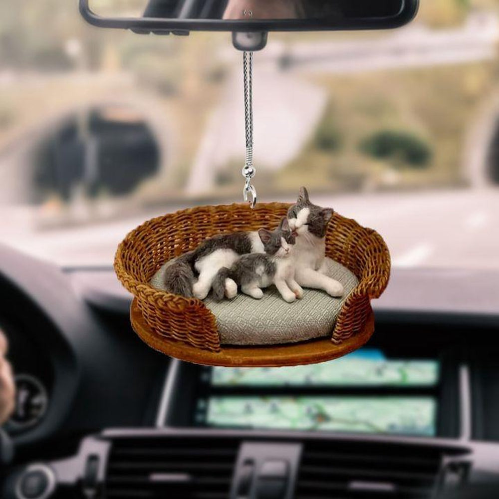 Unique Handcrafted Cat Hanging Ornaments To Personalize Your Car, Cat Ornament Car Decor, Car Ornaments