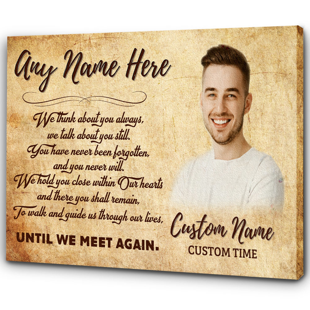 Until We Meet Again Personalized Memorial Canvas Sympathy Gift For Loss Of Loved One Bereavement Remembrance Keepsake Gift