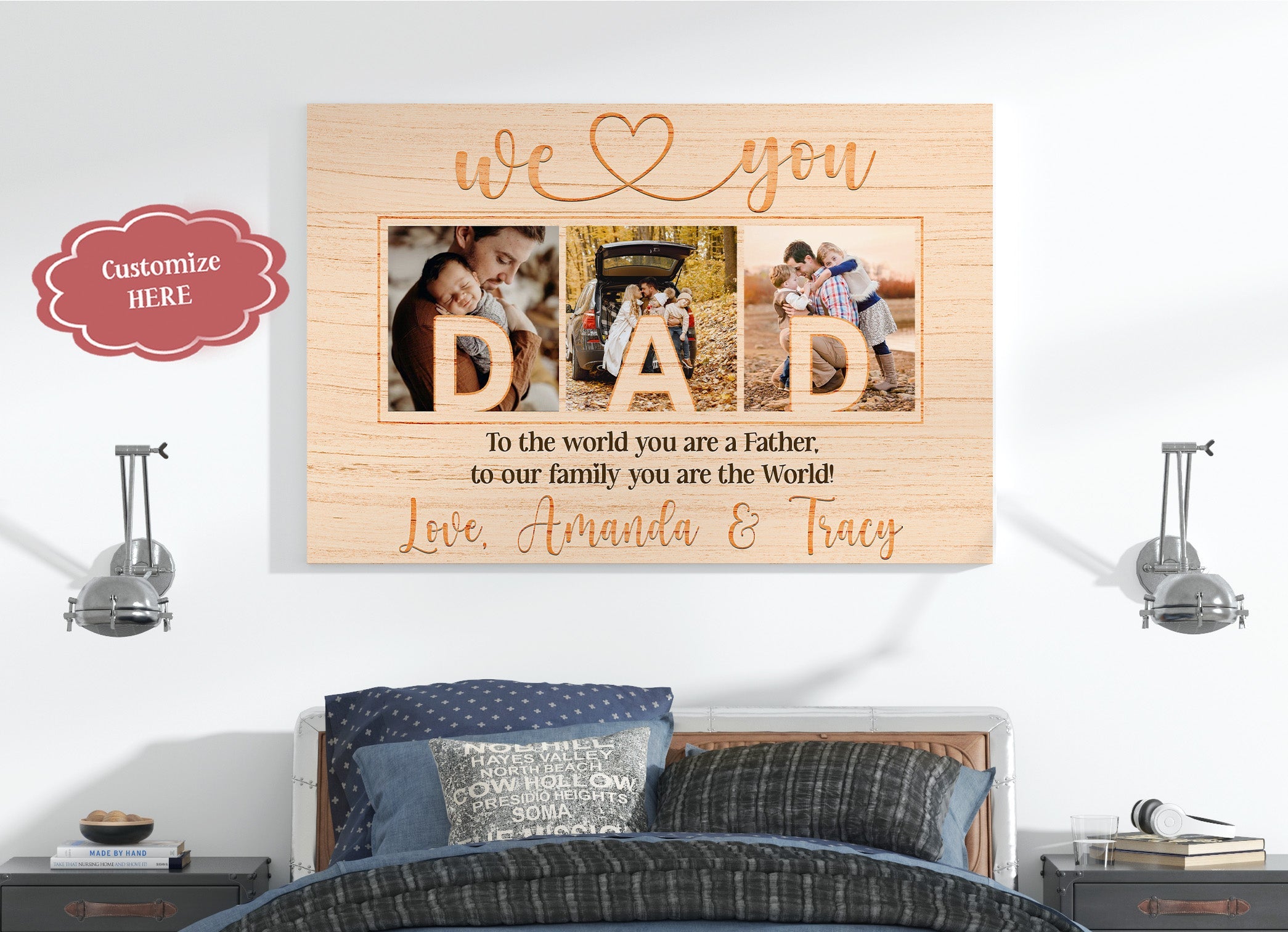 We Love You Dad Personalized Canvas Happy Fathers Day Custom Photo Collage Fathers Day Gift Keepsake 4 Hlh1pp We Love You Dad Personalized Canvas Happy Fathers Day Custom Photo Collage Fathers Day Gift Keepsake