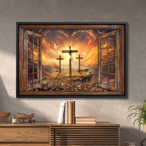 Path To Heaven - The Three Crosses - Jesus Poster - Wall Art - Jesus Canvas