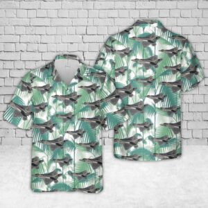 F-22A Raptor Virginia Air National Guard Hawaiian Shirt, Air Force Aloha Shirt, Military Hawaiian Shirt
