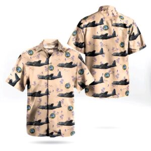 Montana Air National Guard 120th Airlift Wing Lockheed C-130H Hercules (L-382) Hawaiian Shirt, Air Force Aloha Shirt, Military Hawaiian Shirt