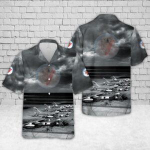 US Air Force 422d Bombardment Squadron B-47 Stratojets Hawaiian Shirt, Air Force Aloha Shirt, Military Hawaiian Shirt