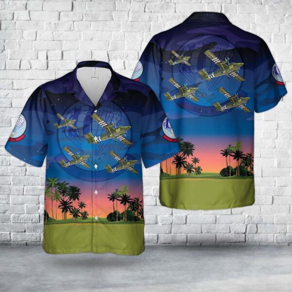 US Air Force 98th Flying Training Squadron UV-18B Twin Otter Hawaiian Shirt, Air Force Aloha Shirt, Military Hawaiian Shirt