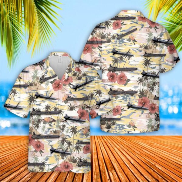 US Air Force AGM-86 ALCM Hawaiian Shirt, Air Force Aloha Shirt, Military Hawaiian Shirt