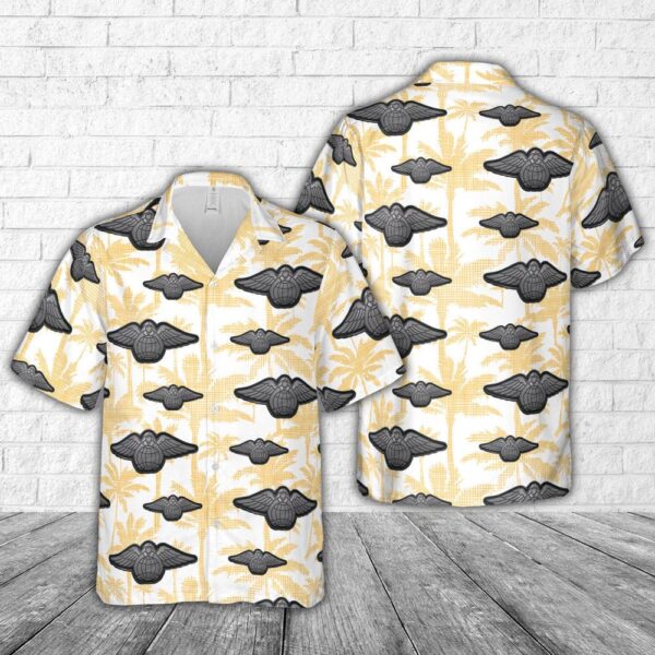 US Air Force Angel of Mercy Rescue Wings Hawaiian Shirt, Air Force Aloha Shirt, Military Hawaiian Shirt