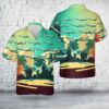 US Air Force Boeing RC-135D Office Boy Rivet Brass Hawaiian Shirt, Air Force Aloha Shirt, Military Hawaiian Shirt