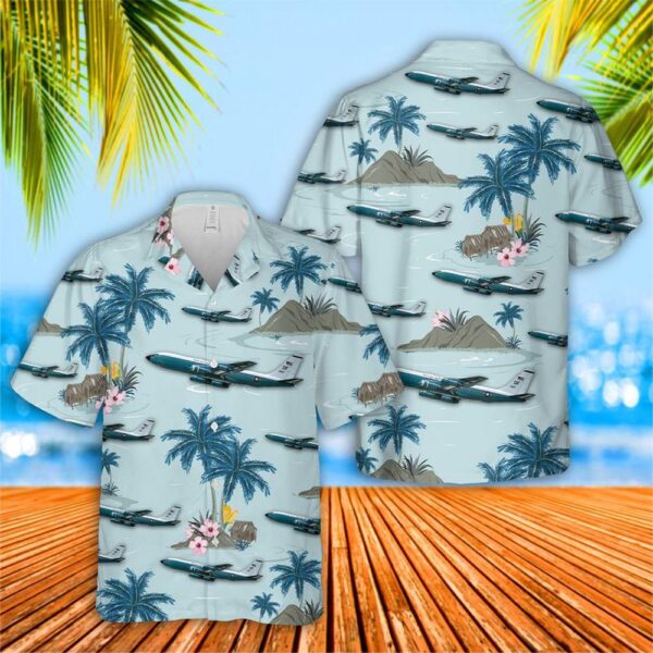 US Air Force Boeing WC-135 Constant Phoenix Hawaiian Shirt, Air Force Aloha Shirt, Military Hawaiian Shirt