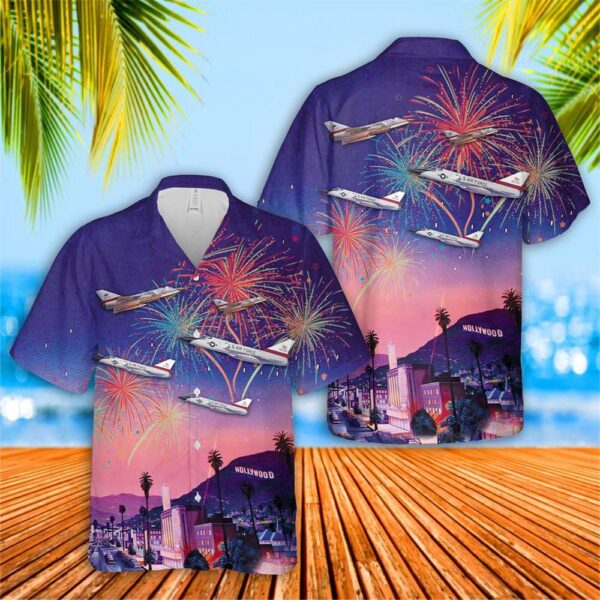 US Air Force Convair F-106 Delta Dart California 4th Of July Hawaiian Shirt, Air Force Aloha Shirt, Military Hawaiian Shirt
