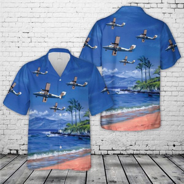 US Air Force De Havilland Canada UV-18B (DHC-6-300) Twin Otter 77-0464 Hawaiian Shirt, Air Force Aloha Shirt, Military Hawaiian Shirt