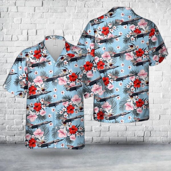US Air Force F-106A Delta Dart 59-0023 Hawaiian Shirt, Air Force Aloha Shirt, Military Hawaiian Shirt