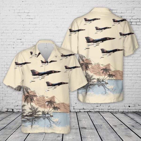 US Air Force F-111 Aardvark Hawaiian Shirt, Air Force Aloha Shirt, Military Hawaiian Shirt