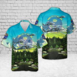 US Air Force HH-60 Pave Hawk Of 33rd Rescue Squadron Hawaiian Shirt, Air Force Aloha Shirt, Military Hawaiian Shirt
