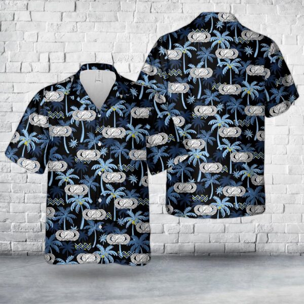 US Air Force Information Management Badge Hawaiian Shirt, Air Force Aloha Shirt, Military Hawaiian Shirt