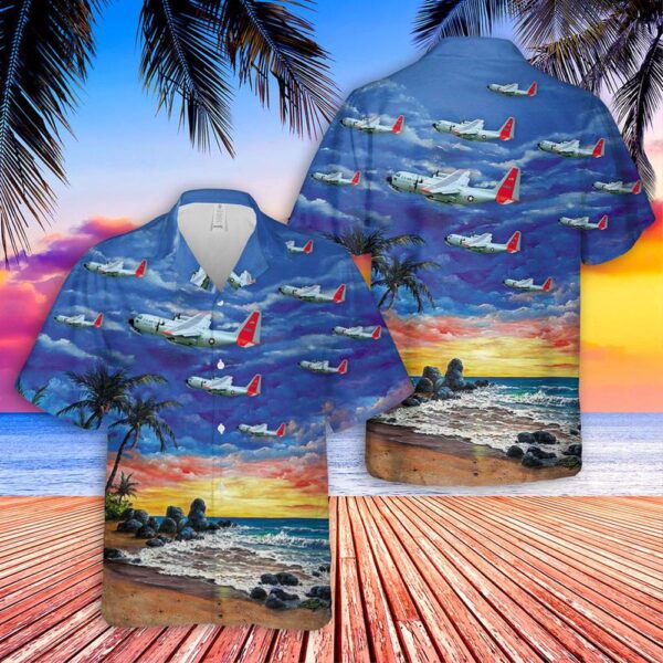 US Air Force Lockheed LC-130 Hawaiian Shirt, Air Force Aloha Shirt, Military Hawaiian Shirt