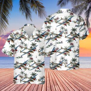 Us Air Force Lockheed P-38 Lightning Hawaiian Shirt, Air Force Aloha Shirt, Military Hawaiian Shirt