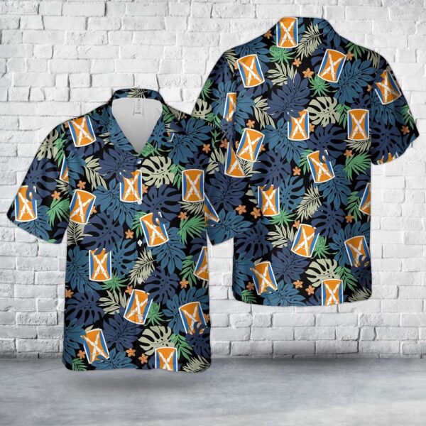 US Army 106th Signal Brigade Hawaiian Shirt, US Army Hawaiian Shirt, Military Aloha Shirt