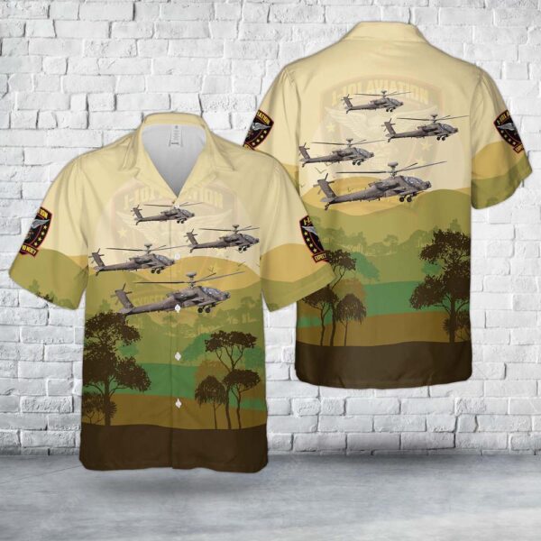 US Army 1st Battalion, 101st Aviation Regiment Expect No Mercy Hawaiian Shirt, US Army Hawaiian Shirt, Military Aloha Shirt