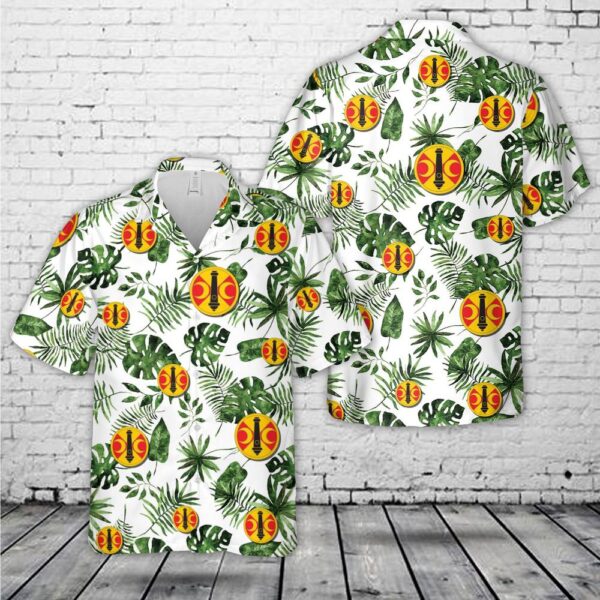 US Army 210th Field Artillery Brigade Hawaiian Shirt, US Army Hawaiian Shirt, Military Aloha Shirt