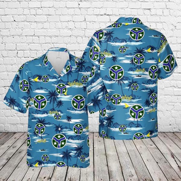 US Army 278th Armored Cavalry Regiment Third Tennessee Hawaiian Shirt, US Army Hawaiian Shirt, Military Aloha Shirt