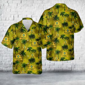 US Army 2nd Cavalry Regiment w Br Ribbon Hawaiian Shirt, US Army Hawaiian Shirt, Military Aloha Shirt