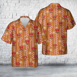 US Army 376th Parachute Field Artillery Battalion (376th PFAB) Hawaiian Shirt, US Army Hawaiian Shirt, Military Aloha Shirt