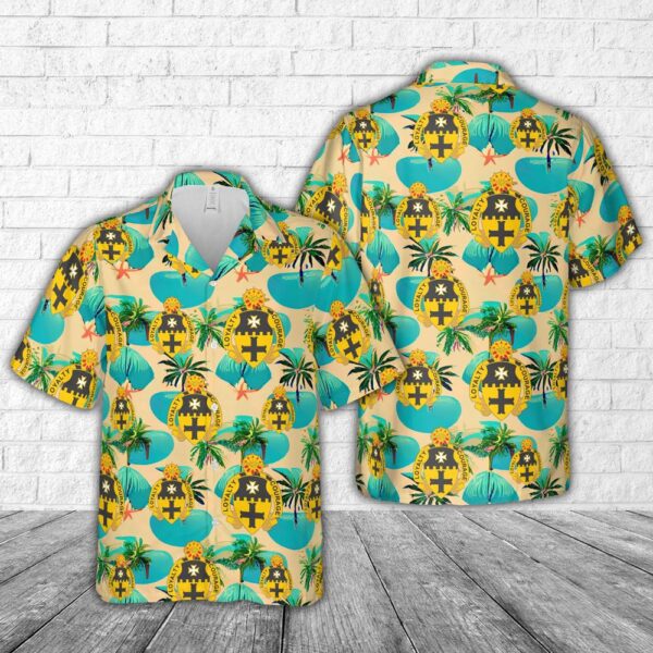 US Army 5th Cavalry Regiment Hawaiian Shirt, US Army Hawaiian Shirt, Military Aloha Shirt