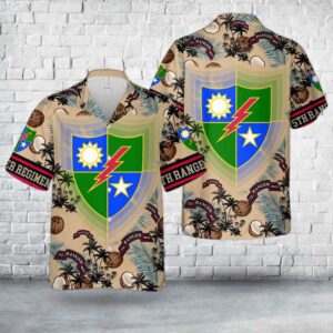 US Army 75th Ranger Regiment Hawaiian Shirts, US Army Hawaiian Shirt, Military Aloha Shirt