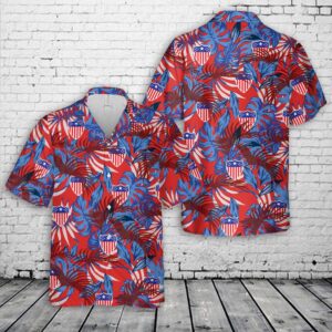 US Army Adjutant Generals Corps Branch Insignia Hawaiian Shirt, US Army Hawaiian Shirt, Military Aloha Shirt