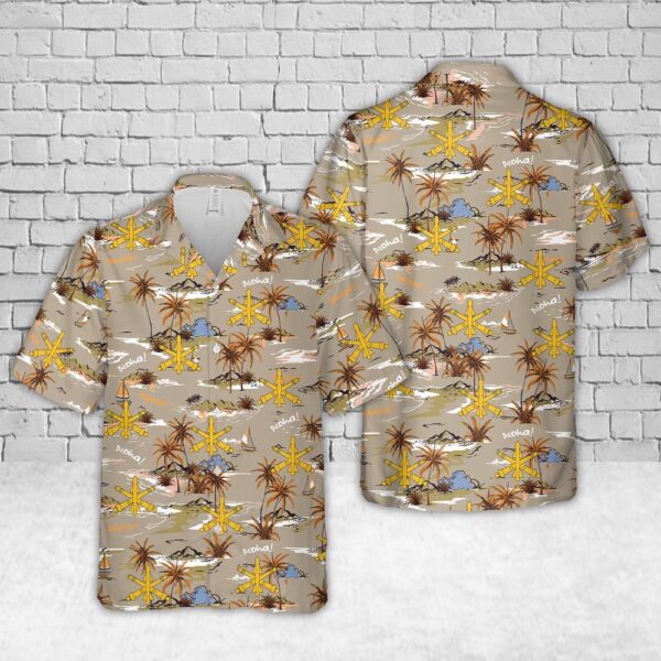 US Army Air Defense Artillery Branch Hawaiian Shirt, US Army Hawaiian Shirt, Military Aloha Shirt