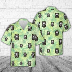 US Army Airborne Ranger7th Infantry Division (L) Recon Scout Hawaiian Shirt, US Army Hawaiian Shirt, Military Aloha Shirt