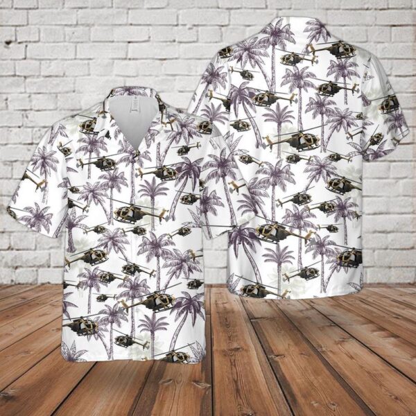 US Army Boeing AH-6 Hawaiian Shirt, US Army Hawaiian Shirt, Military Aloha Shirt