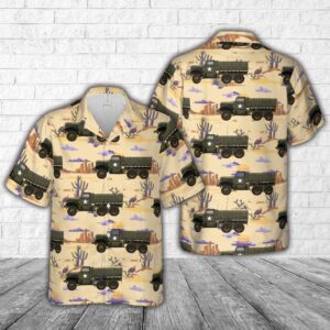 US Army Diamond T 967 Cargo Hawaiian Shirt, US Army Hawaiian Shirt, Military Aloha Shirt