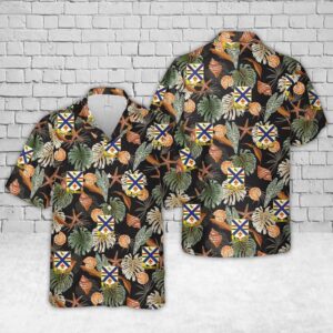 US Army Illinois Army National Guard, 130th Infantry Regiment Hawaiian Shirt, US Army Hawaiian Shirt, Military Aloha Shirt