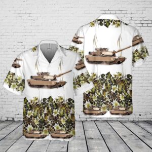 US Army M1A2 Abrams Pocket Hawaiian Shirt, US Army Hawaiian Shirt, Military Aloha Shirt