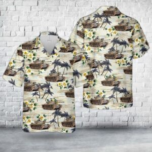 US Army M48A1 Patton Vietnam war Hawaiian Shirt, US Army Hawaiian Shirt, Military Aloha Shirt