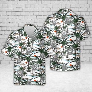 US Army Master Gunner Badge Concept Hawaiian Shirt, US Army Hawaiian Shirt, Military Aloha Shirt