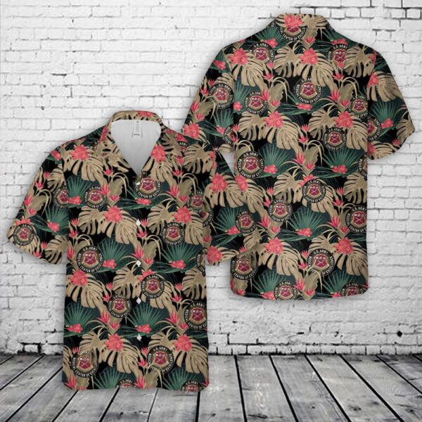 US Army Medical Center of Excellence Hawaiian Shirt, US Army Hawaiian Shirt, Military Aloha Shirt