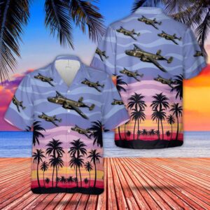US Army North American B-25 Mitchell Of World War 2 Hawaiian Shirt, US Army Hawaiian Shirt, Military Aloha Shirt