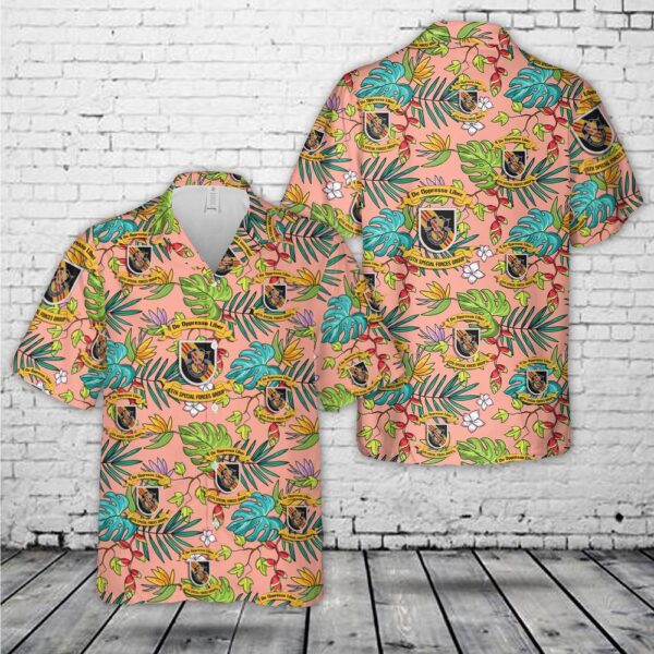 US Army Special 5th Special Forces Group (5th SFG)(A) Hawaiian Shirt, US Army Hawaiian Shirt, Military Aloha Shirt