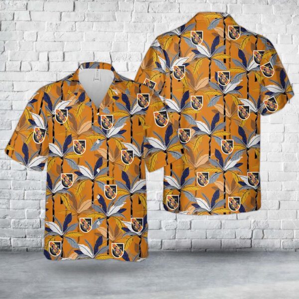 US Army Special Forces 5th Special Forces Group (Airborne) (5th SFG (A)) Hawaiian Shirt, US Army Hawaiian Shirt, Military Aloha Shirt