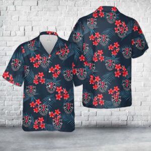 US Army Special Forces 7th Special Forces Group (Airborne) (7th SFG) (A) Hawaiian Shirts, US Army Hawaiian Shirt, Military Aloha Shirt