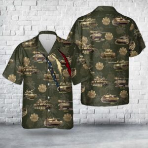 US Army Tank M60 Master Gunner Hawaiian Shirt, US Army Hawaiian Shirt, Military Aloha Shirt