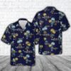 US Coast Guard Cutterman insignia - enlisted Hawaiian Shirt, US Coast Guard AlohaShirt, Military Hawaii Shirt